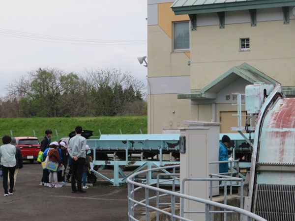 令和7年度野沢排水機場試運転式及び更木小学校児童見学会