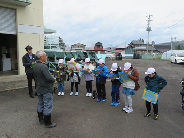 野沢排水機場試運転式及び更木小学校児童見学会